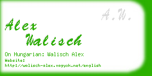 alex walisch business card